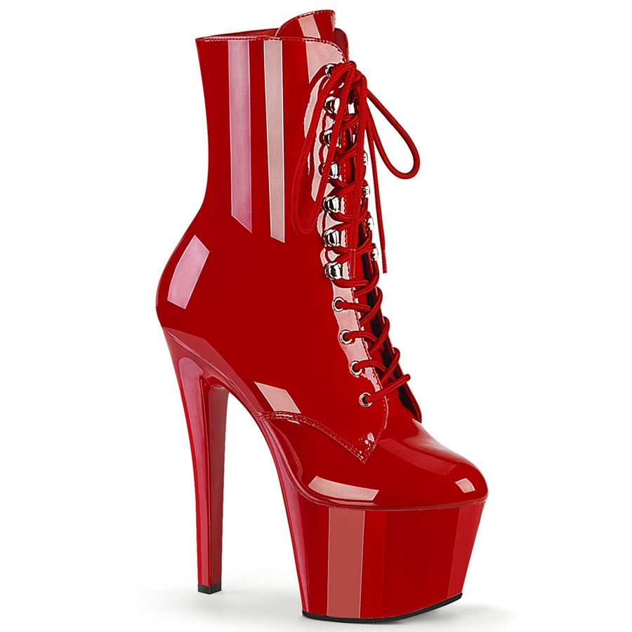 Women\'s Pleaser Sky-1020 Ankle Boots Red | 682XPHKSB