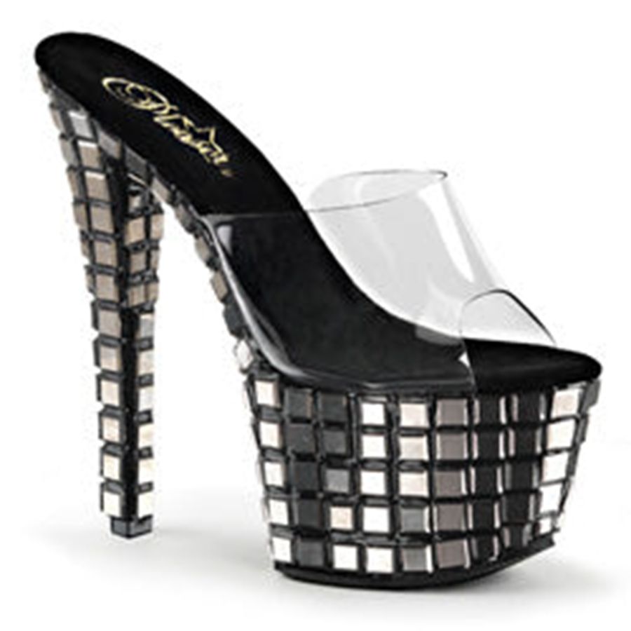 Women's Pleaser Sky-301MR Platform Sandals Black | 524JASPYN