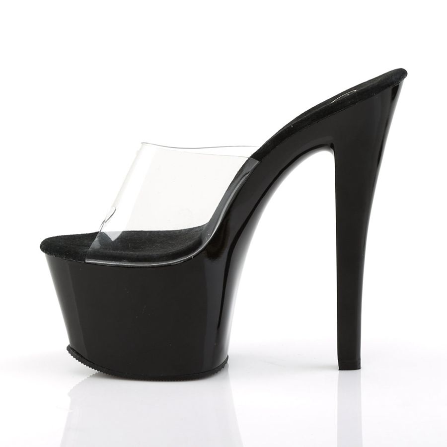 Women's Pleaser Sky-301 Platform Sandals Black | 015PGIUHQ