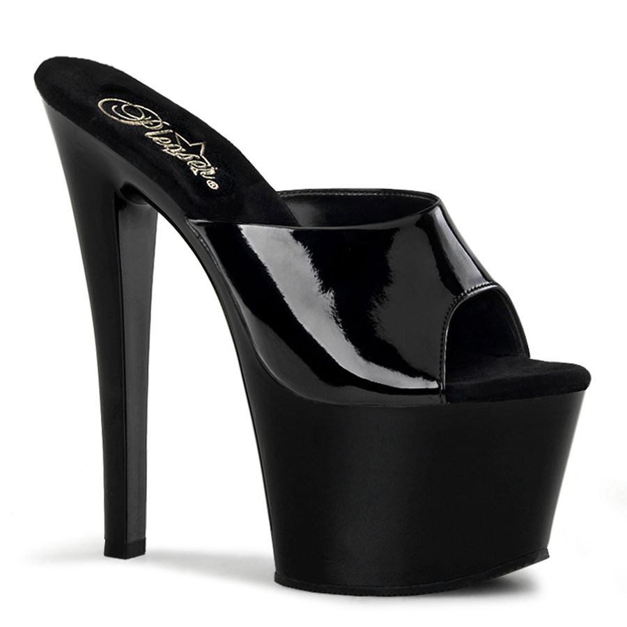 Women\'s Pleaser Sky-301 Platform Sandals Black | 429HGXDVU