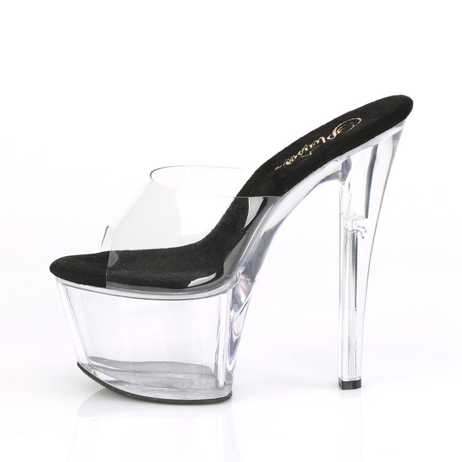 Women's Pleaser Sky-301 Platform Sandals Clear | 590HWZJKV