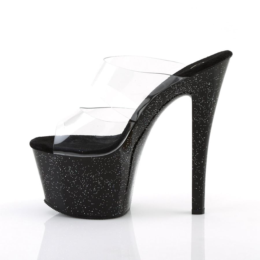 Women's Pleaser Sky-302MG Platform Sandals Black | 986GSMXKR