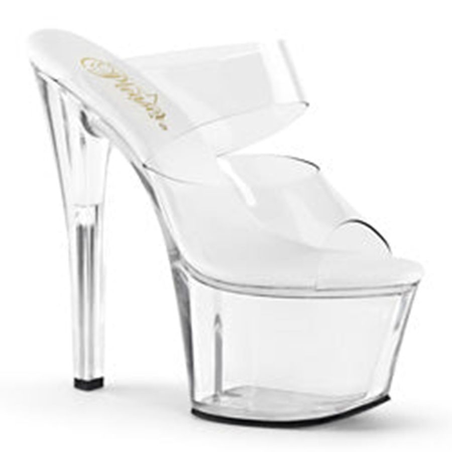 Women's Pleaser Sky-302VL Heels Clear | 903NWCYES