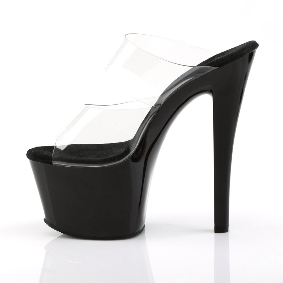 Women's Pleaser Sky-302 Platform Sandals Black | 852ULXVYZ