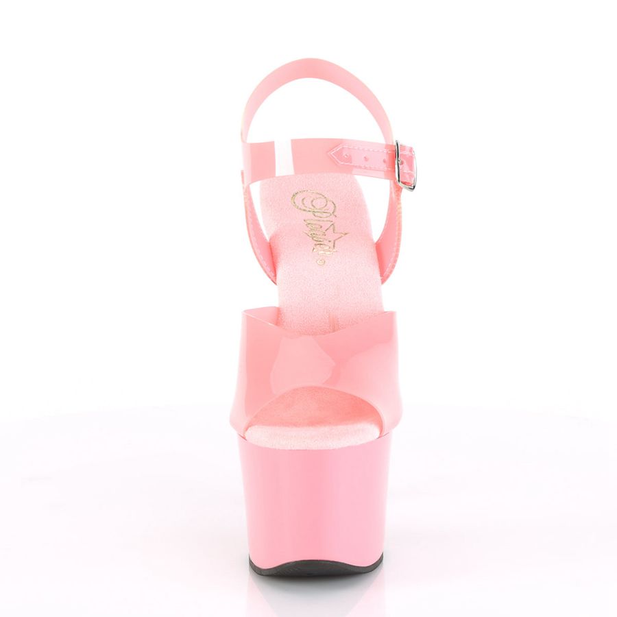 Women's Pleaser Sky-308N Ankle Strap Sandals Pink | 980KQTDAC