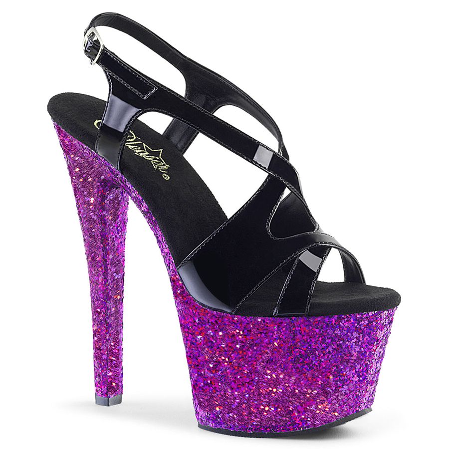 Women\'s Pleaser Sky-330LG Heels Purple | 038HGJSIW