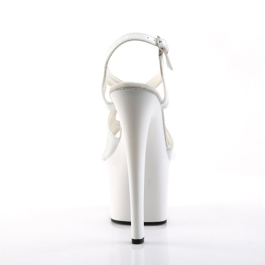 Women's Pleaser Sky-330 Platform Sandals White | 256UPEMDT