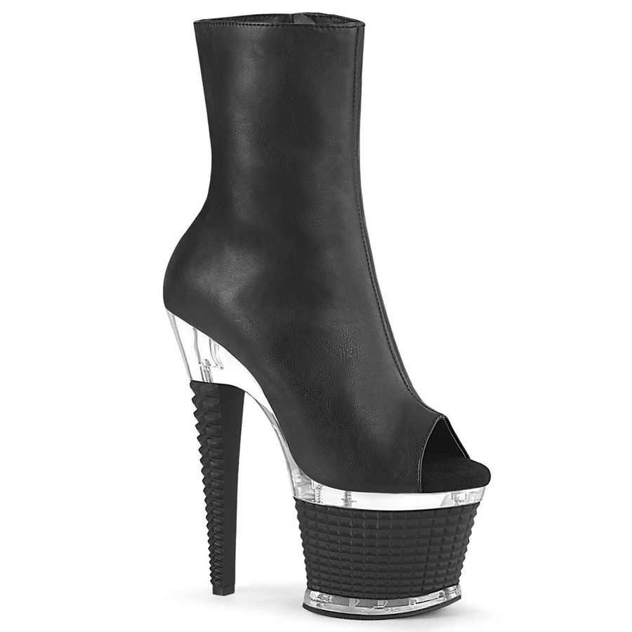 Women\'s Pleaser Spectator-1012 Ankle Boots Black | 908XEZSGA