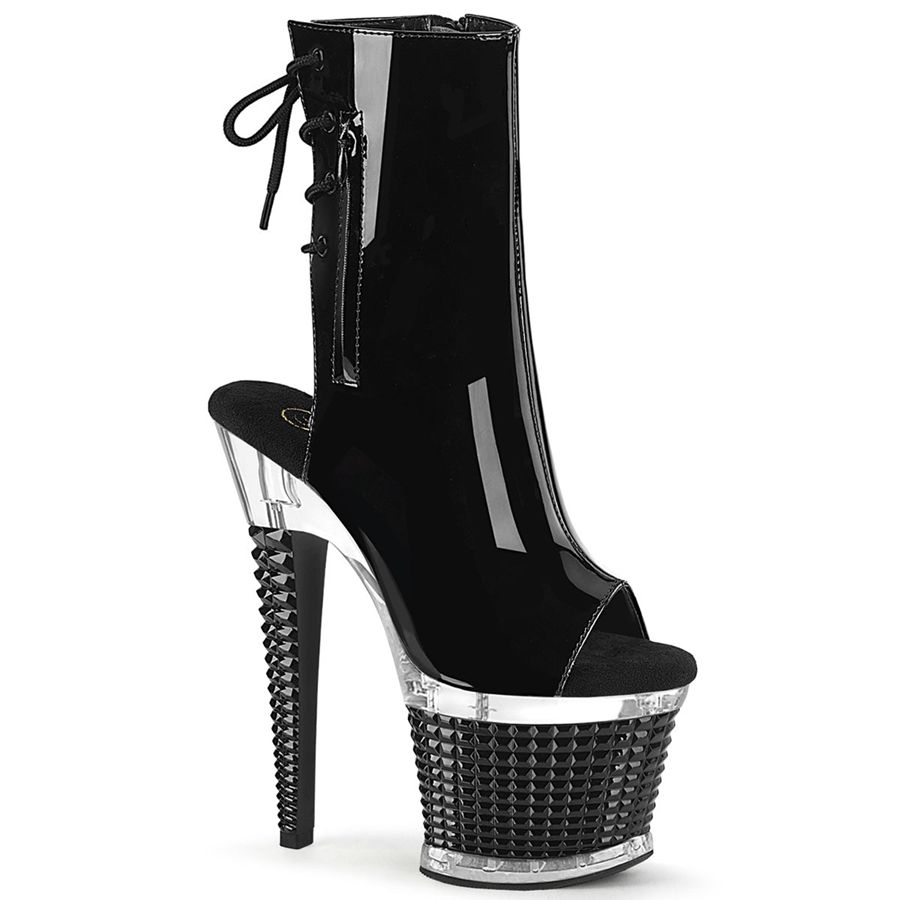 Women\'s Pleaser Spectator-1018 Ankle Boots Black | 593UITQCF