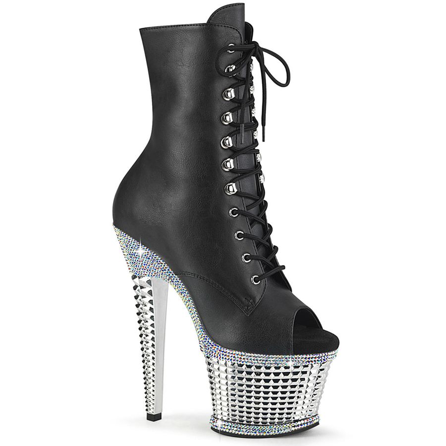 Women\'s Pleaser Spectator-1021RS Ankle Boots Black | 857HLFPSV