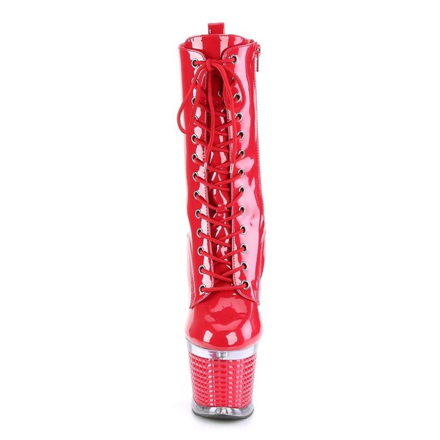 Women's Pleaser Spectator-1040 Mid-Calf Boots Red | 486CEQDBA