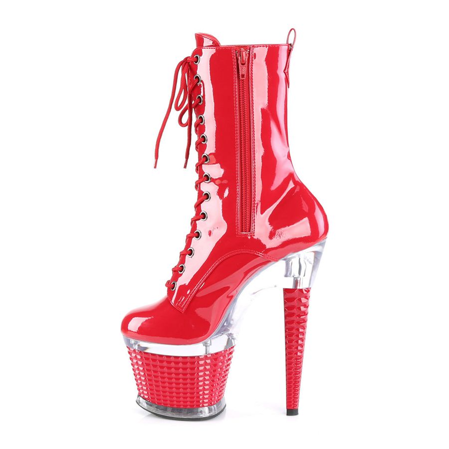 Women's Pleaser Spectator-1040 Mid-Calf Boots Red | 486CEQDBA