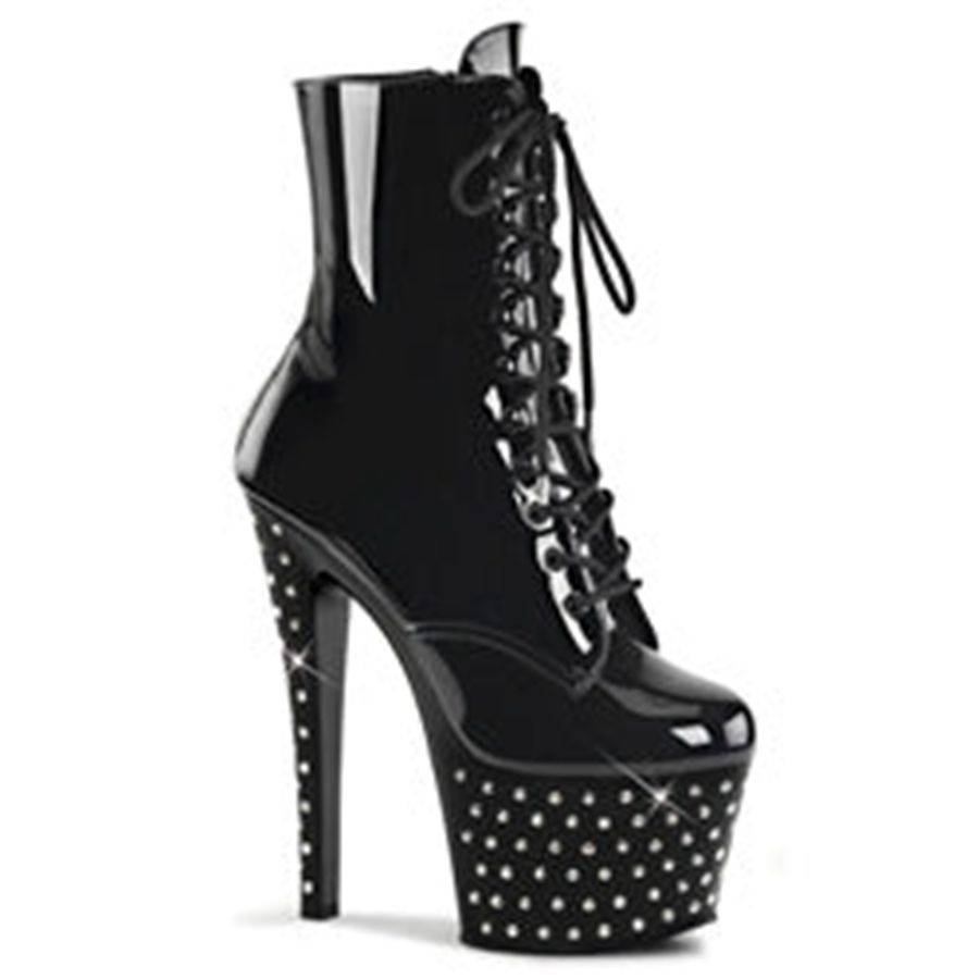 Women's Pleaser Stardust-1020-7 Ankle Boots Black | 023HUPFMJ