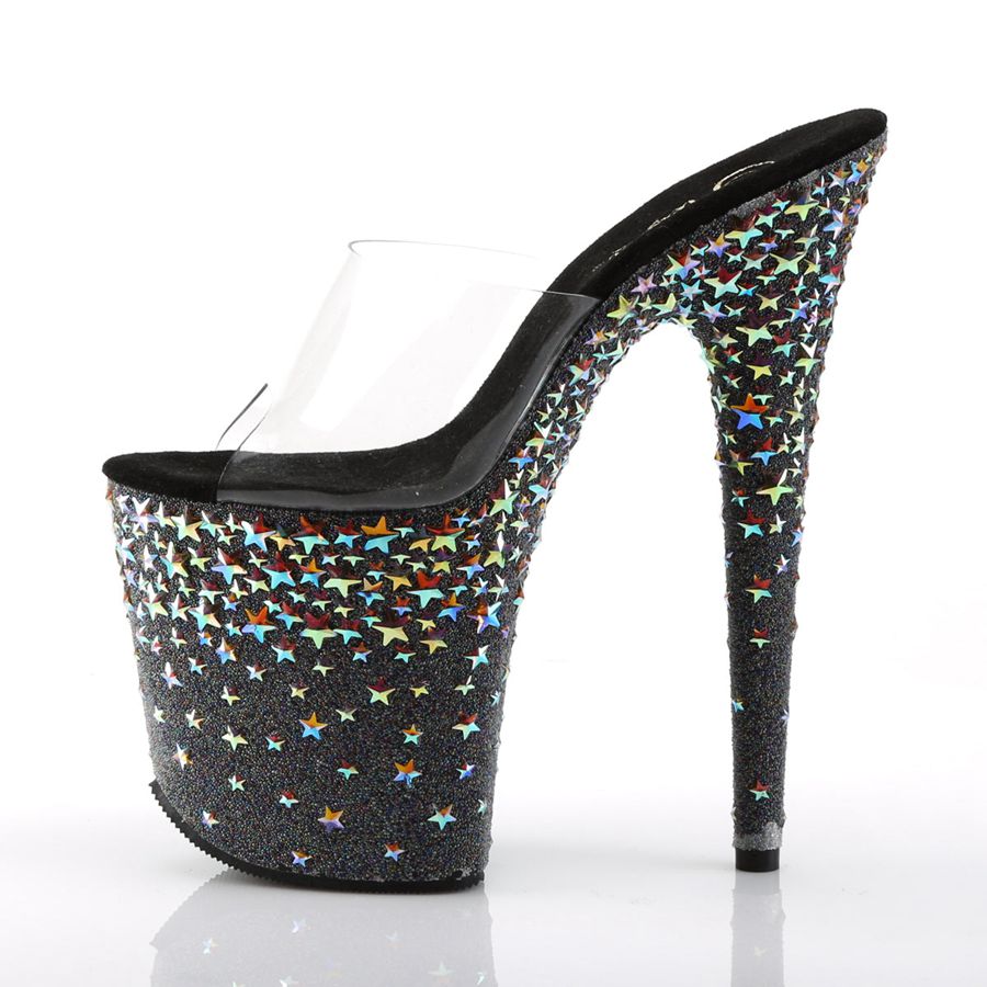 Women's Pleaser Starsplash-801 Platform Sandals Black | 520SXDAKW