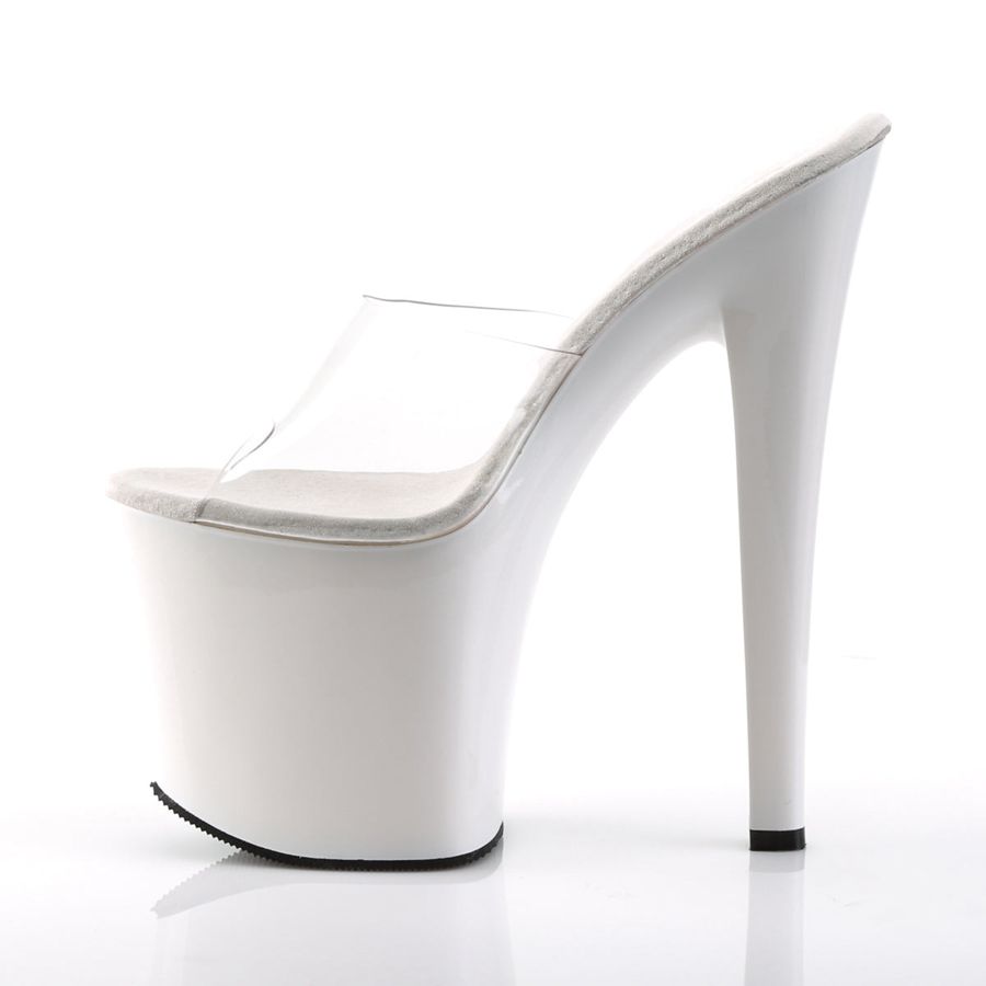 Women's Pleaser Taboo-701 Platform Sandals White | 371NXDPKY