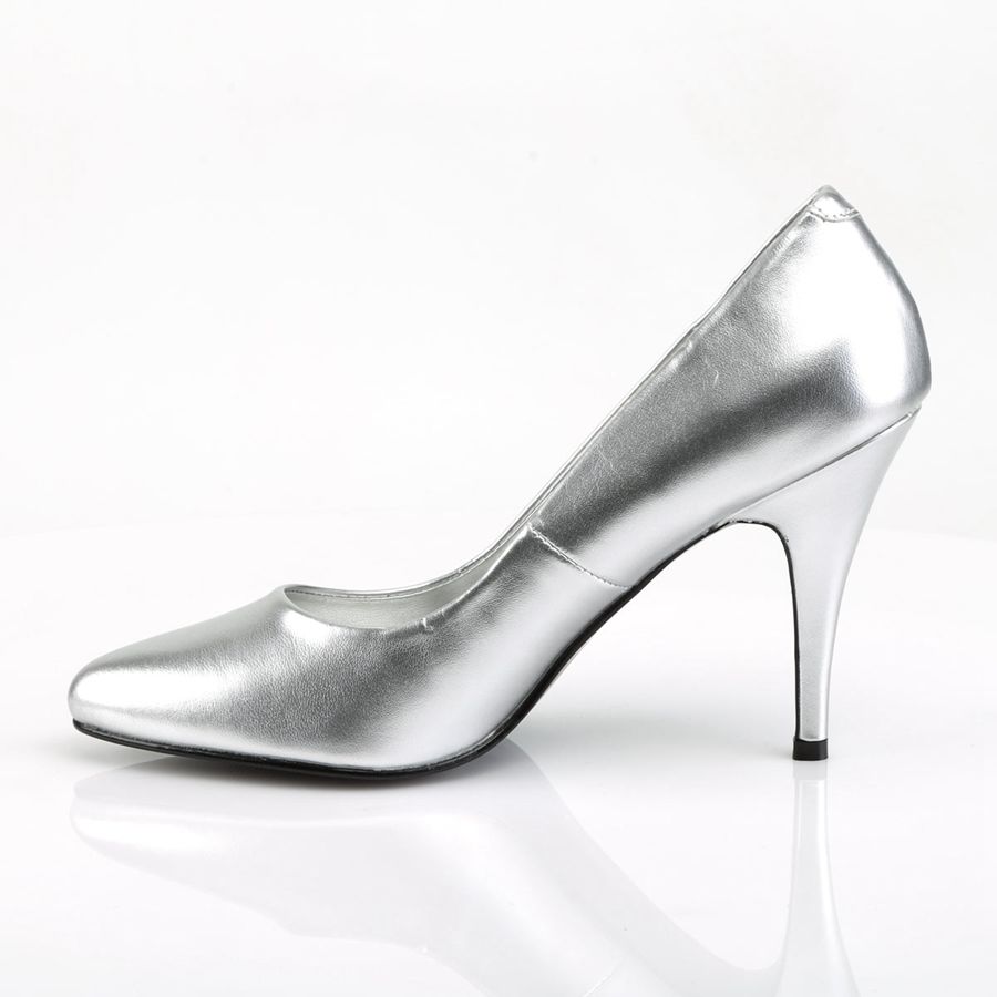 Women's Pleaser Vanity-420 Pumps Silver | 957TYZAQN