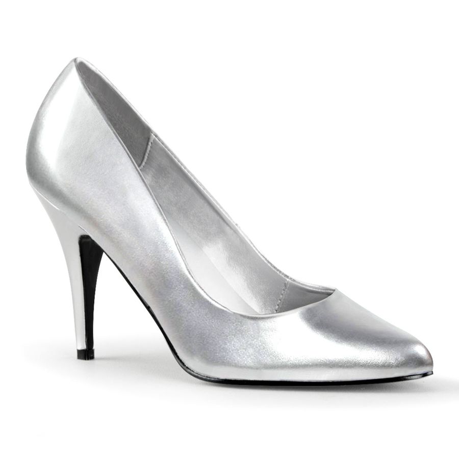 Women\'s Pleaser Vanity-420 Pumps Silver | 957TYZAQN