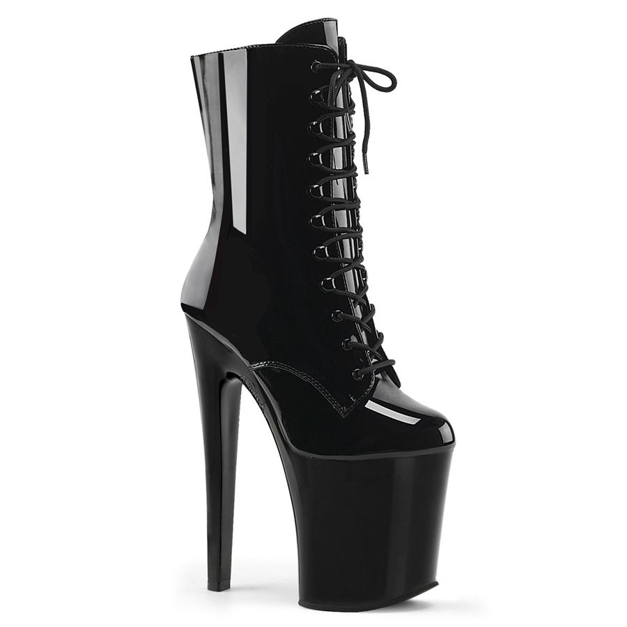 Women\'s Pleaser Xtreme-1020 Ankle Boots Black | 042JWPARL