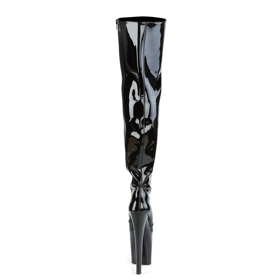 Women's Pleaser Xtreme-3010 Thigh High Boots Black | 349FYDUXK