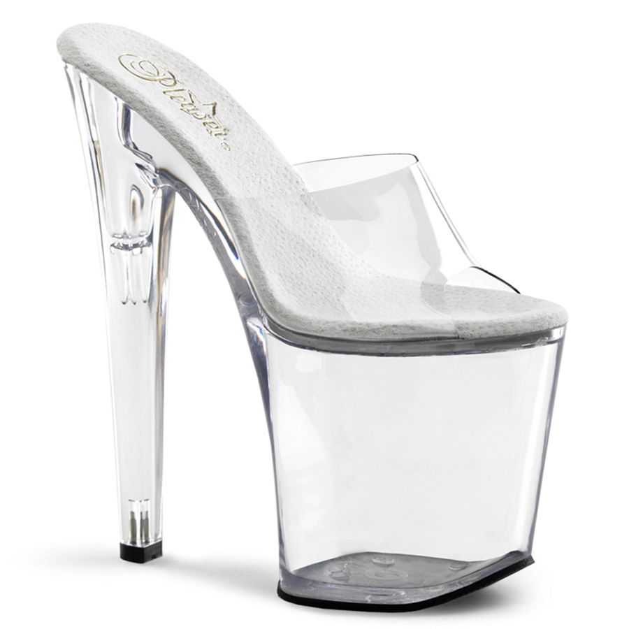 Women\'s Pleaser Xtreme-801 Platform Sandals Clear | 567OJBQML