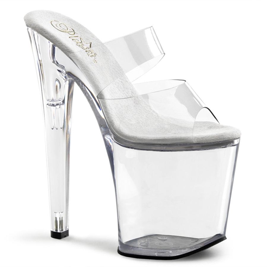 Women\'s Pleaser Xtreme-802 Platform Sandals Clear | 240LPWCYR