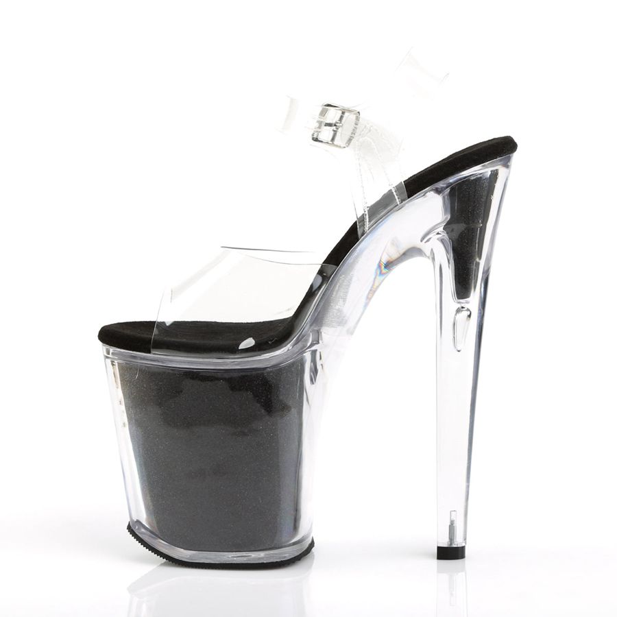 Women's Pleaser Xtreme-808G Platform Sandals Black | 361VAZTFB