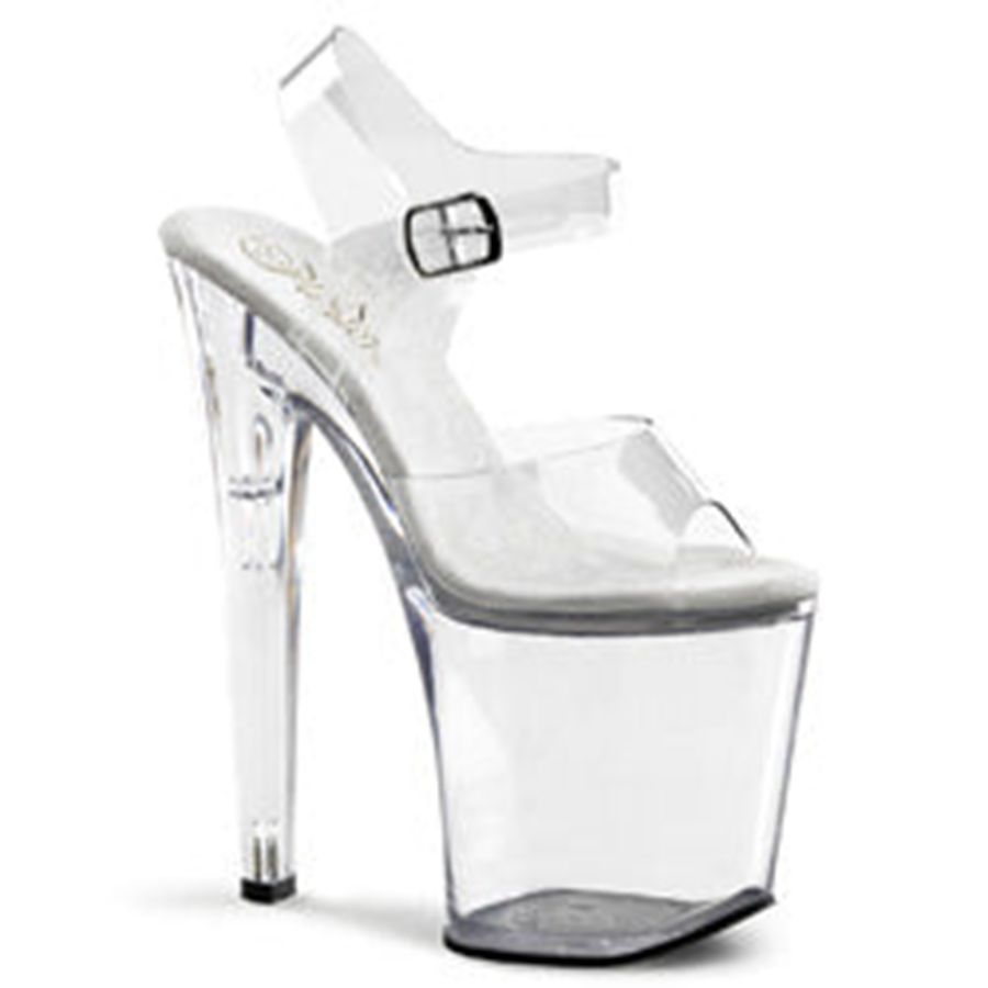 Women's Pleaser Xtreme-808 Platform Sandals Clear | 267IOHPDY