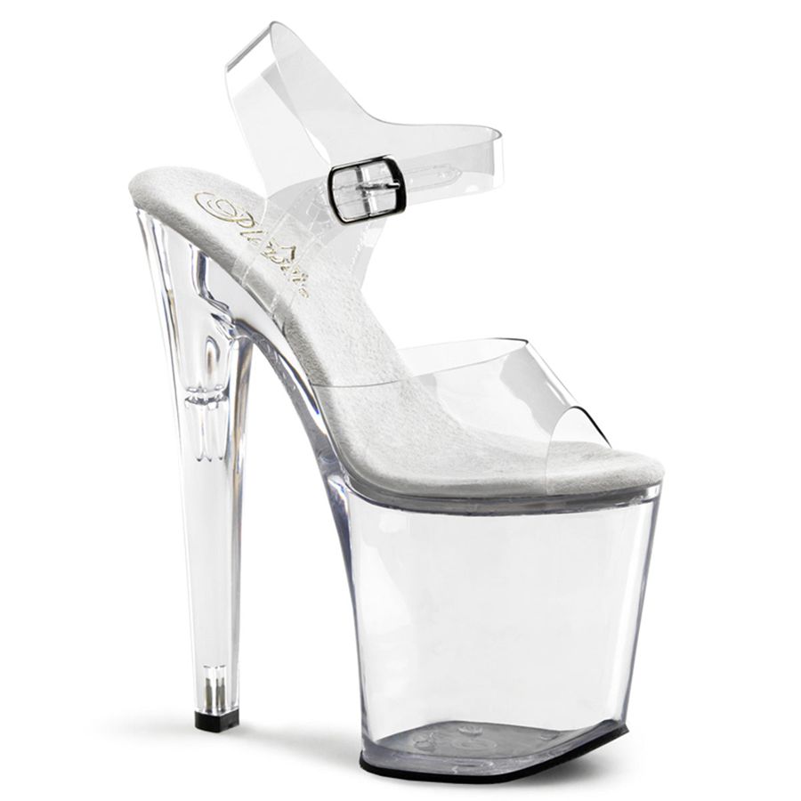 Women\'s Pleaser Xtreme-808 Platform Sandals Clear | 267IOHPDY