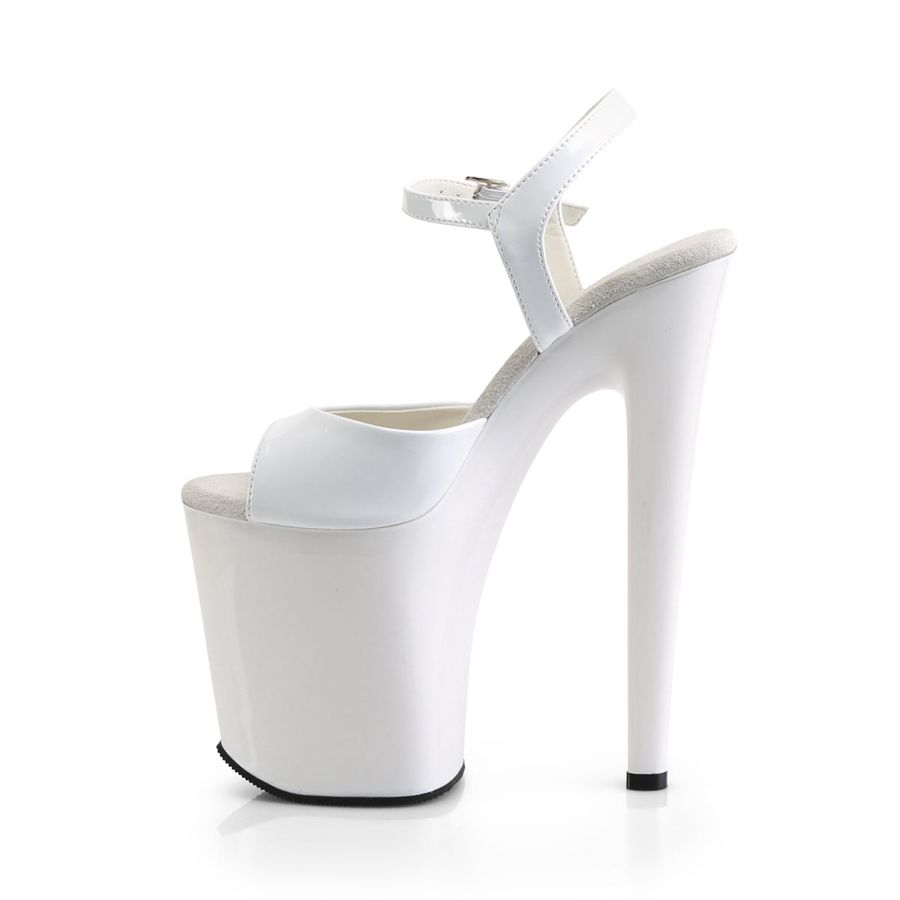 Women's Pleaser Xtreme-809 Platform Sandals White | 732QLINDP