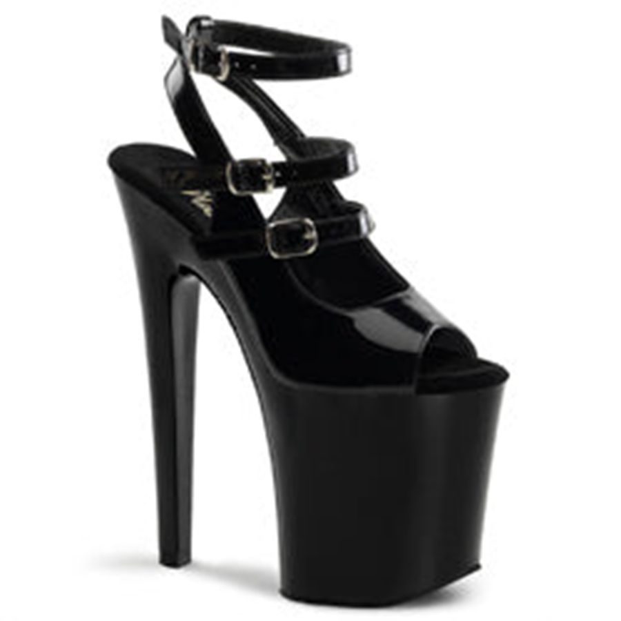 Women's Pleaser Xtreme-873 Platform Sandals Black | 364YIRPQE