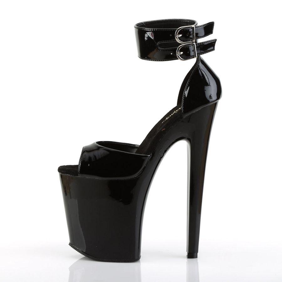 Women's Pleaser Xtreme-875 Platform Sandals Black | 482HUTVYB