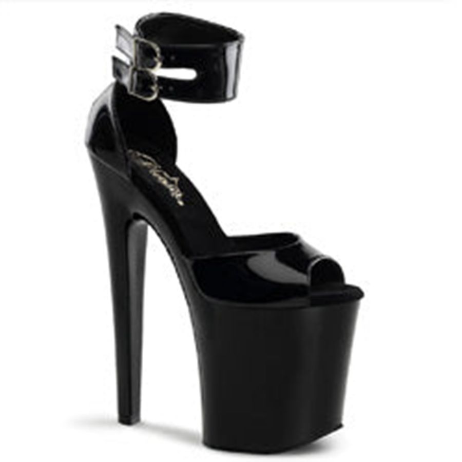 Women's Pleaser Xtreme-875 Platform Sandals Black | 482HUTVYB