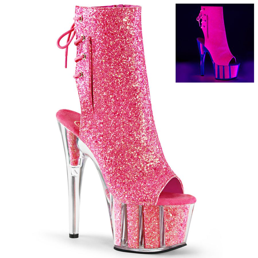 Women's Pleaser Adore-1018G Ankle Boots Pink | 386GFDNTM