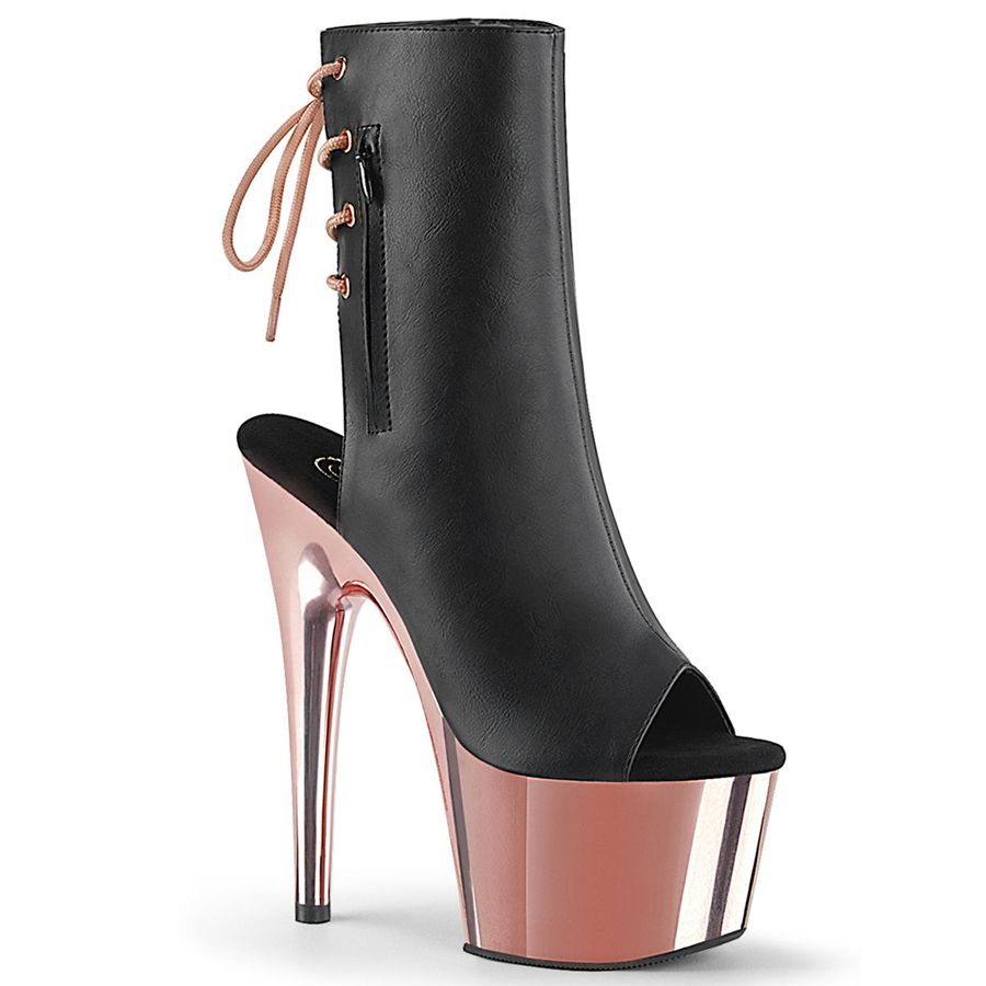 Women's Pleaser Adore-1018 Ankle Boots Rose Gold | 219OUPEBY