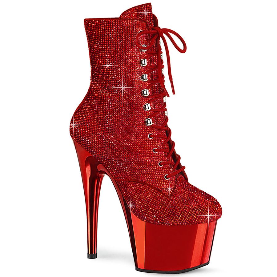 Women's Pleaser Adore-1020CHRS Ankle Boots Red | 510FRCBZU