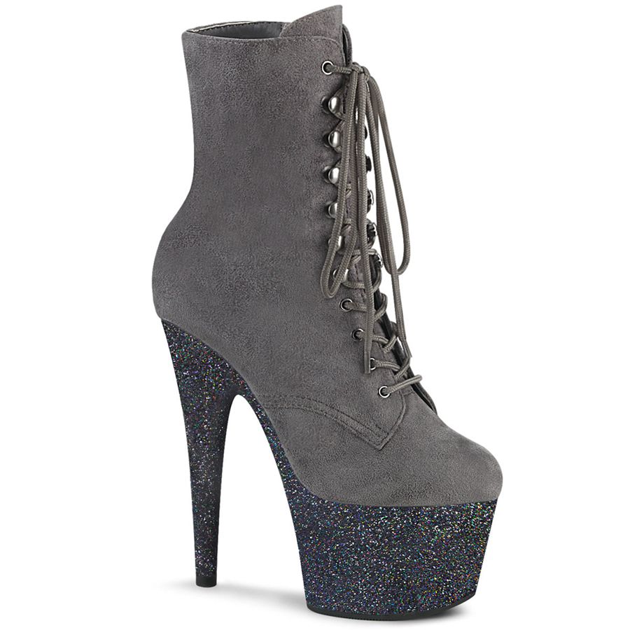 Women's Pleaser Adore-1020FSMG Ankle Boots Grey | 039ORXGWB