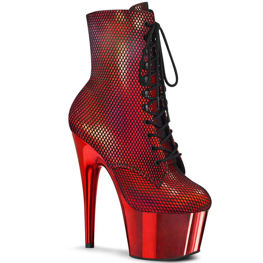 Women's Pleaser Adore-1020HFN Ankle Boots Red | 428FLPXBD