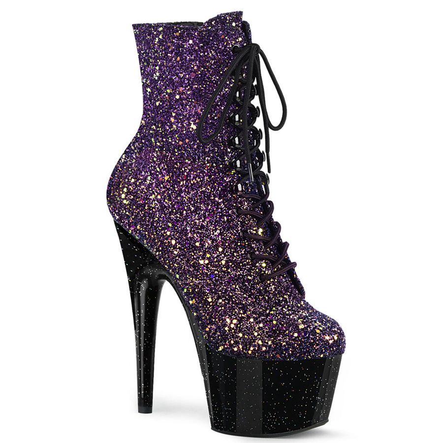 Women's Pleaser Adore-1020OMBG Ankle Boots Purple | 548CSRZEO