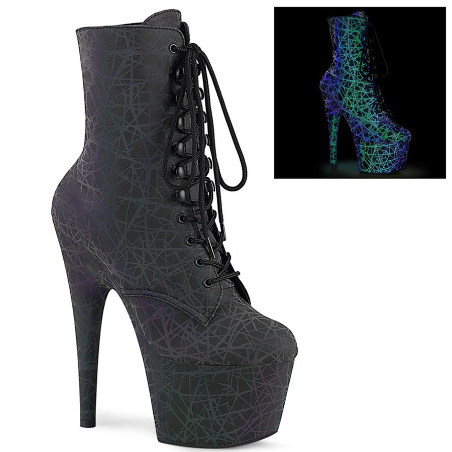 Women's Pleaser Adore-1020REFL Ankle Boots Green | 413DLVYHE