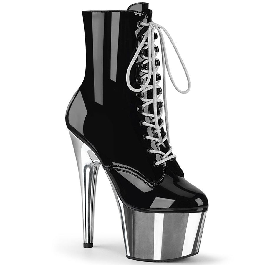 Women's Pleaser Adore-1020 Ankle Boots Silver | 108NQXMWE