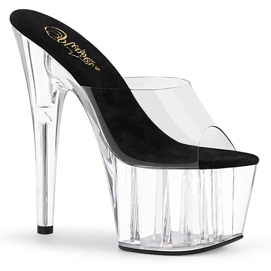 Women's Pleaser Adore-701 Platform Sandals Clear | 491IKURYS