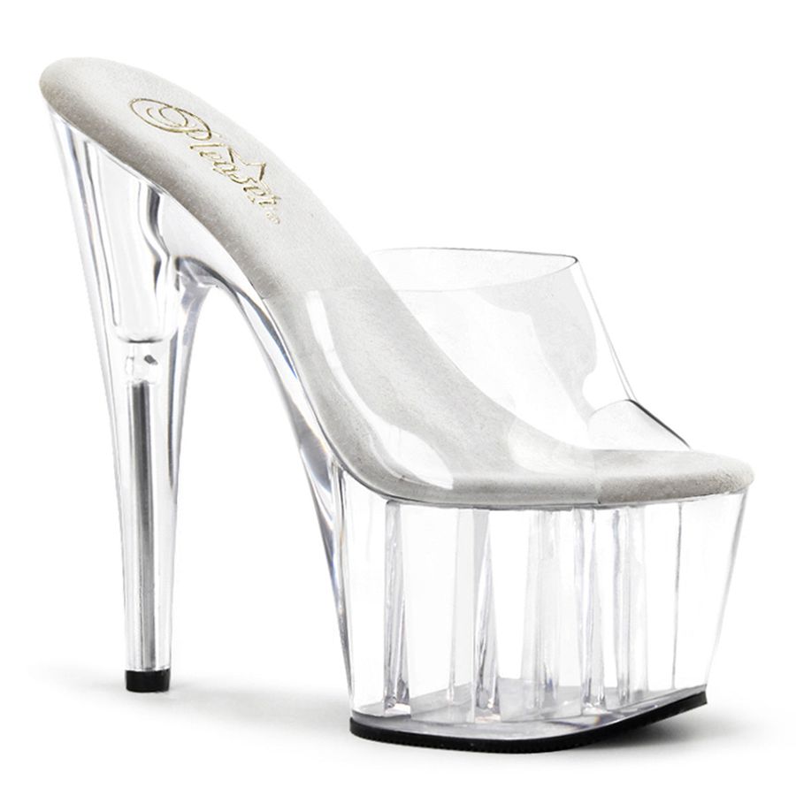 Women's Pleaser Adore-701 Platform Sandals Clear | 705MHNTBO