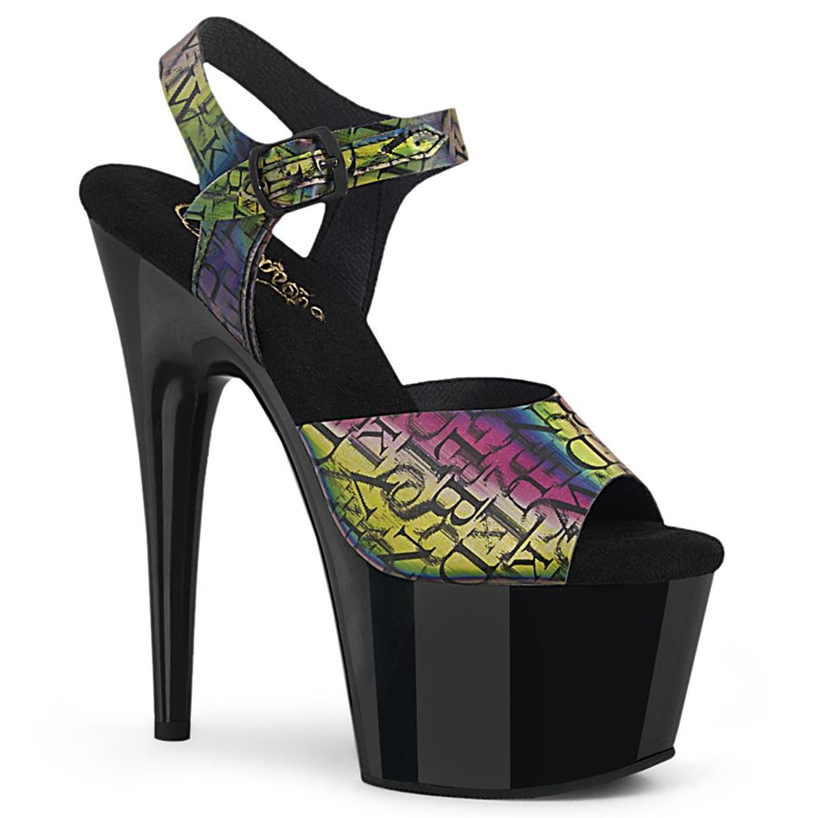 Women's Pleaser Adore-708N-LTP Ankle Strap Sandals Multicolor | 578VBZKLH