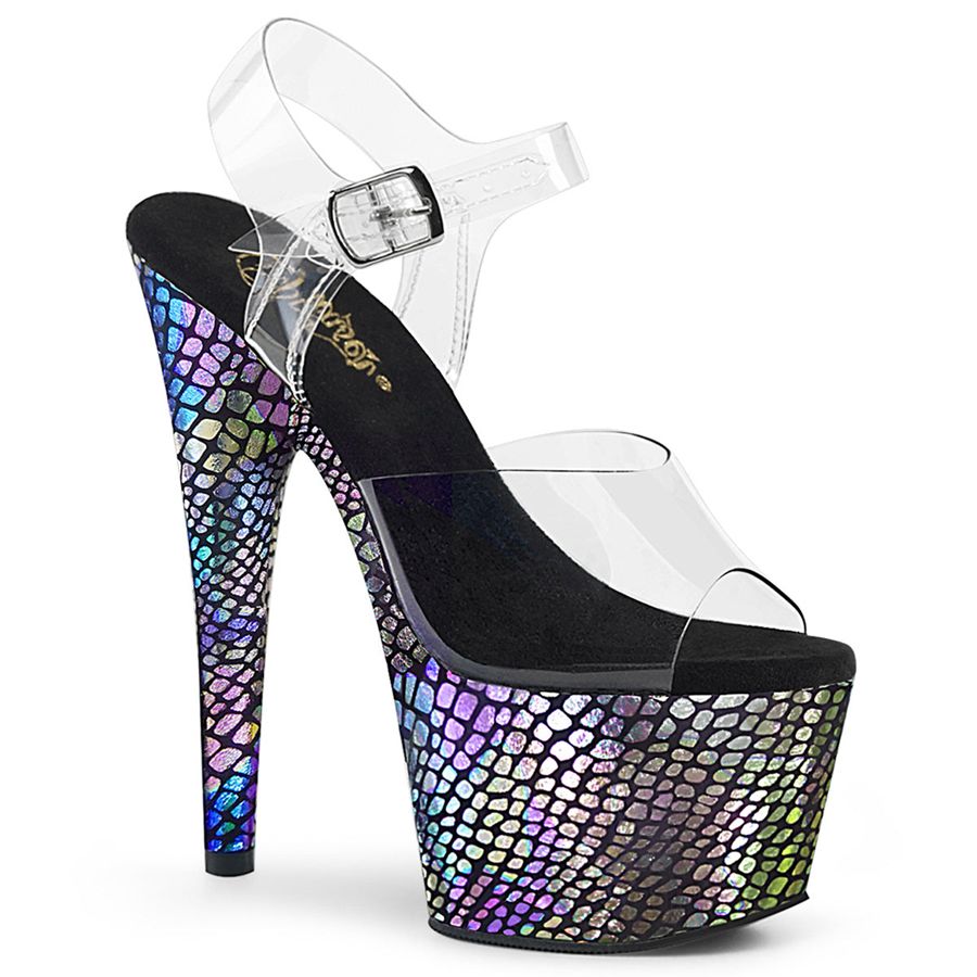 Women's Pleaser Adore-708SP Ankle Strap Sandals Multicolor | 843AYXFJW