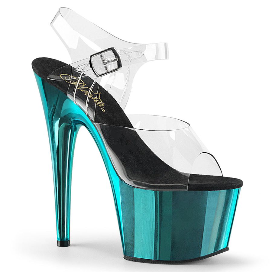 Women's Pleaser Adore-708 Ankle Strap Sandals Turquoise | 859GLPJRM