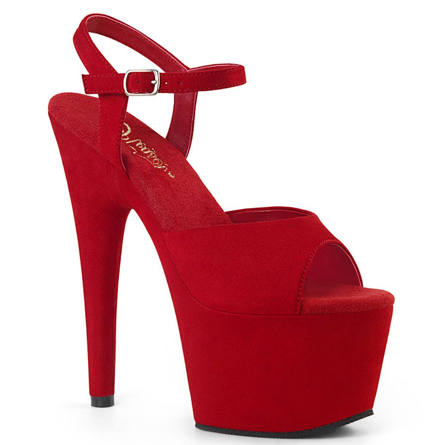 Women's Pleaser Adore-709FS Ankle Strap Sandals Red | 173JURSAW