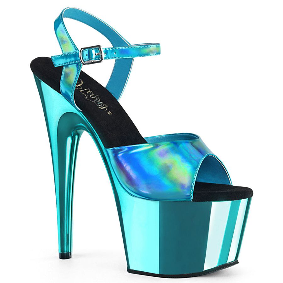 Women's Pleaser Adore-709HGCH Ankle Strap Sandals Turquoise | 345UDTQHG