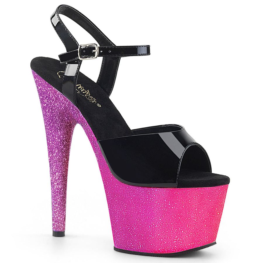 Women's Pleaser Adore-709OMBRE Ankle Strap Sandals Pink | 824MWJCEL