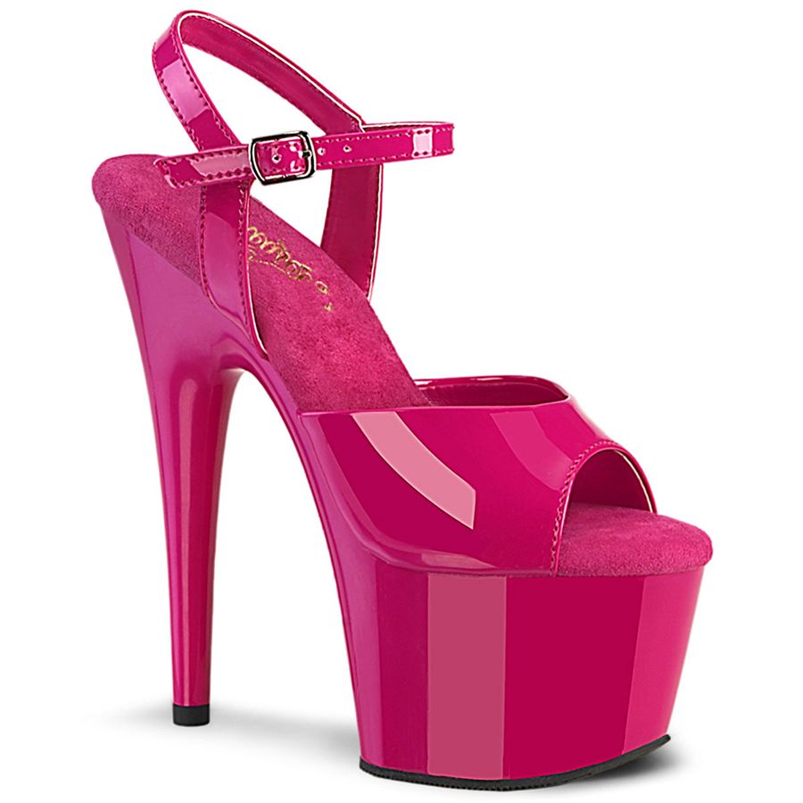 Women's Pleaser Adore-709 Ankle Strap Sandals Pink | 593QLSWUI