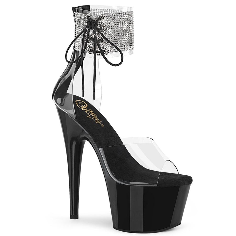 Women's Pleaser Adore-724RS Heels Black | 203JFINKD